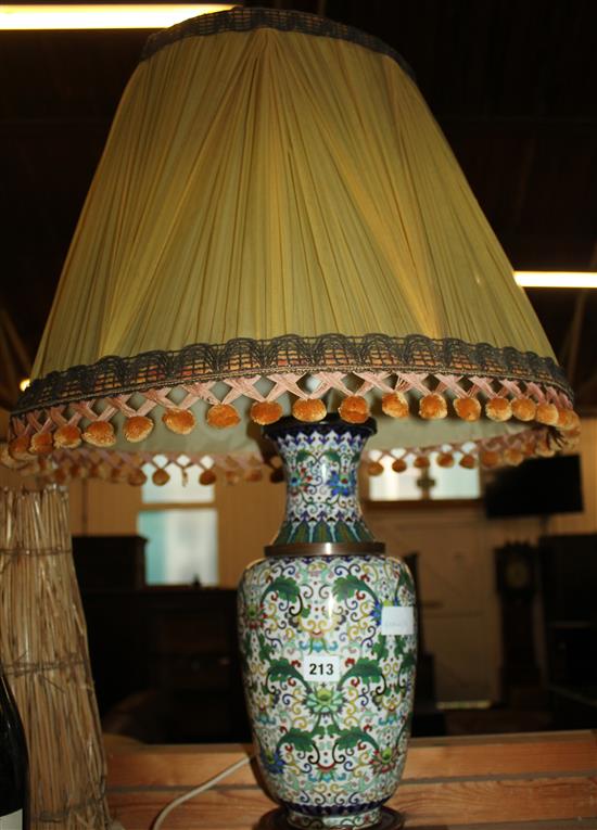 Chinese cloisonne lamp